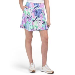 G LIFESTYLE Navy Godet Floral Skort